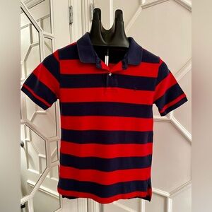 POLO BY RALPH LAUREN Boys Blue/Red Striped Cotton Pique
Polo - Size S (8-10)